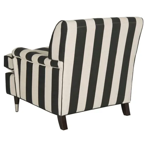 Coralia Club Chair - Black/White