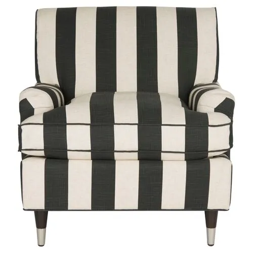 Coralia Club Chair - Black/White