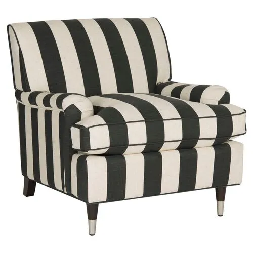 Coralia Club Chair - Black/White