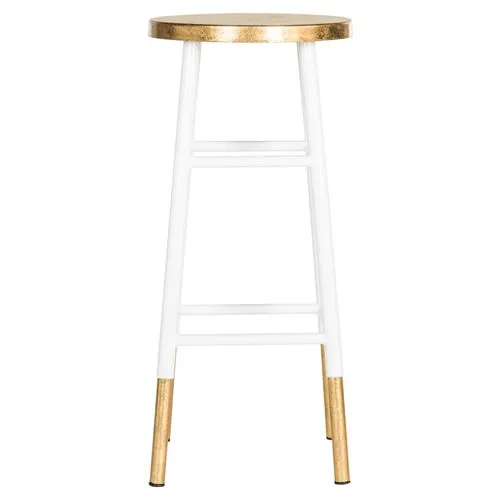 Lacie Barstool - White/Gold