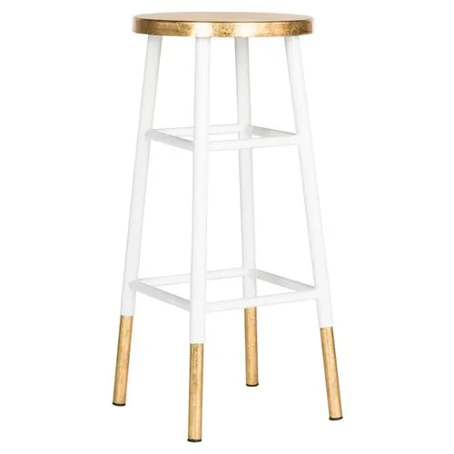 Lacie Barstool - White/Gold