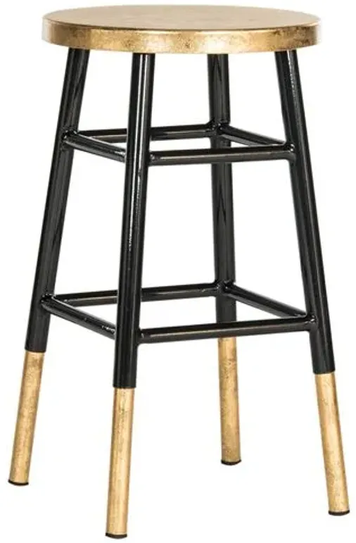 Lacie Counter Stool - Black/Gold