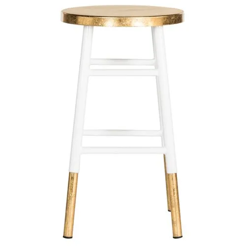 Lacie Counter Stool - White/Gold