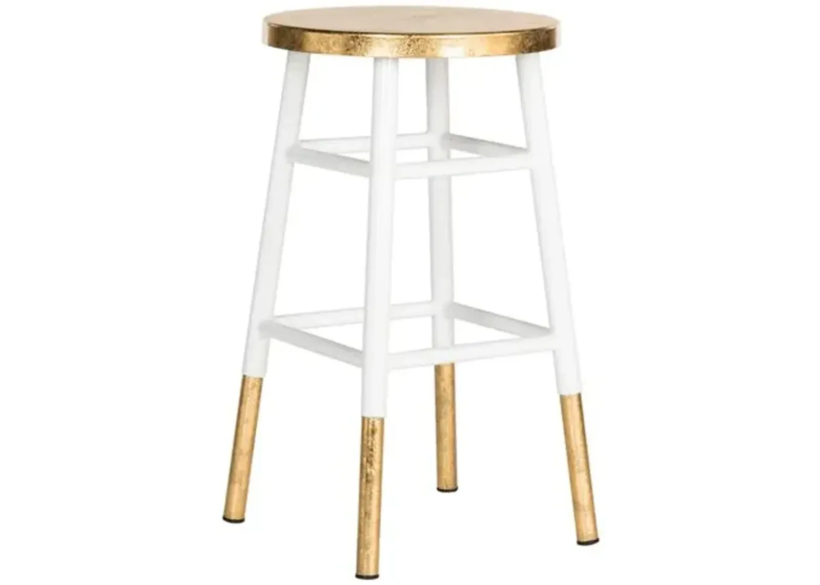 Lacie Counter Stool - White/Gold