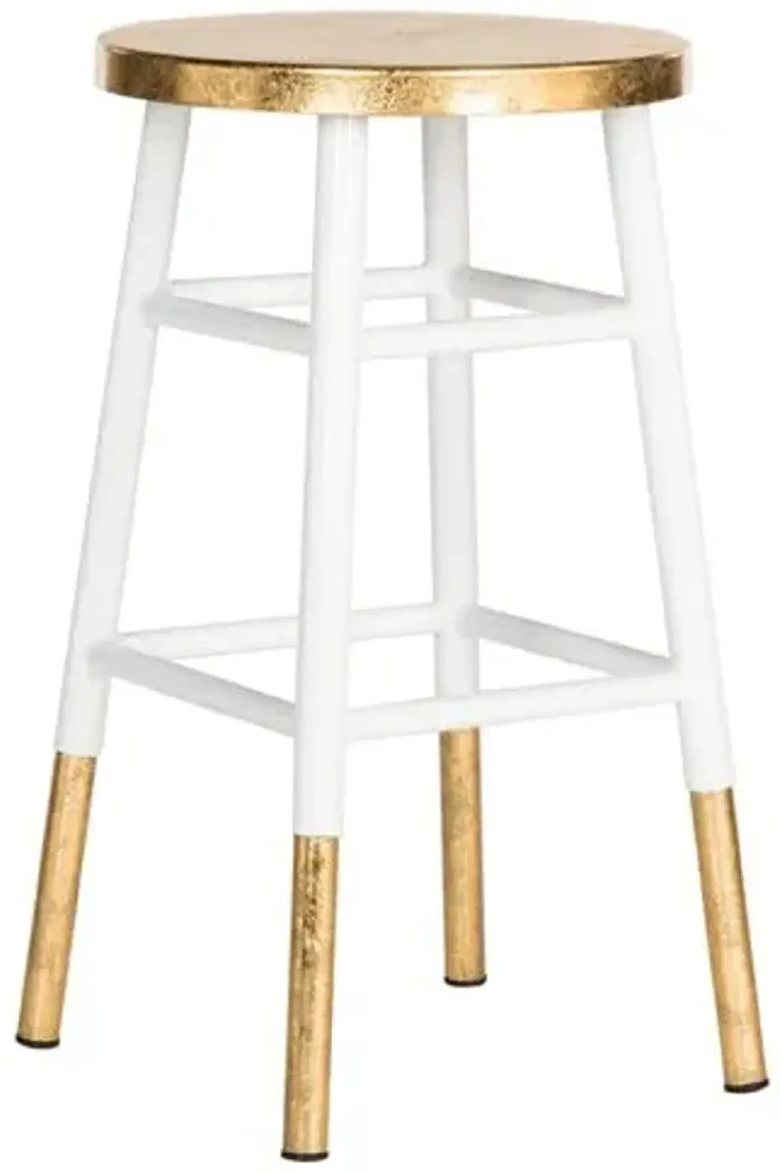 Lacie Counter Stool - White/Gold