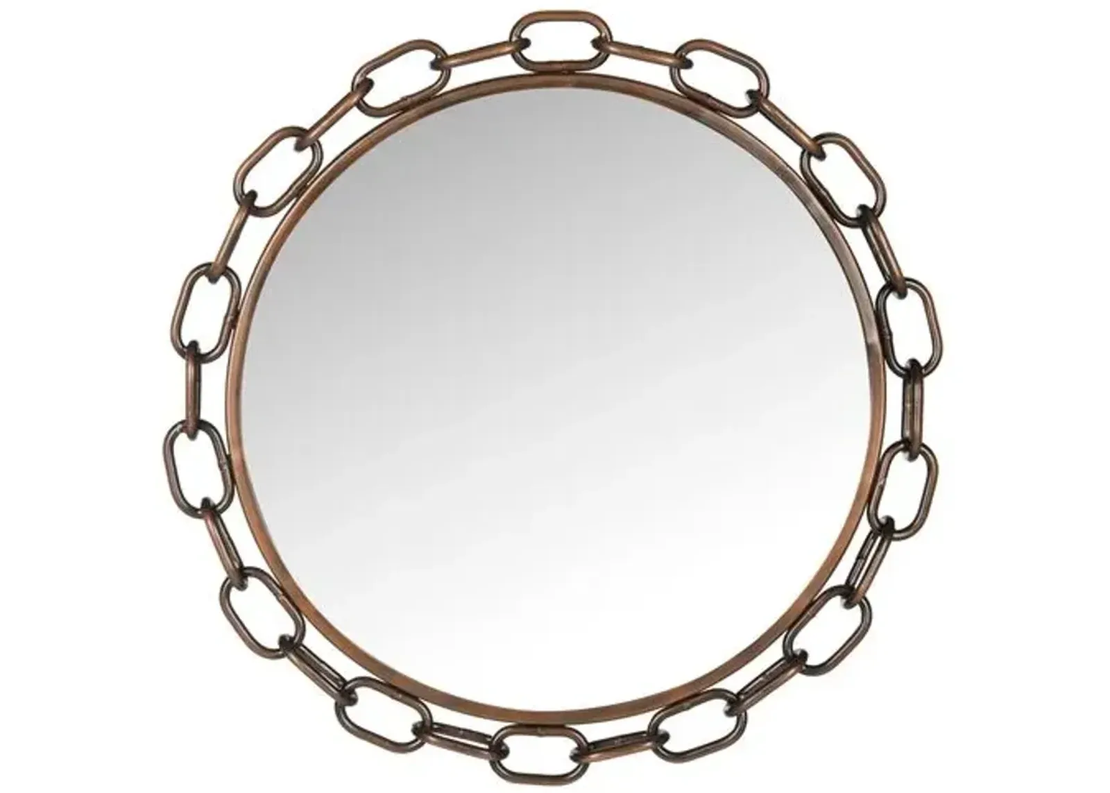 Atlantis 26" Chain Link Wall Mirror - Copper