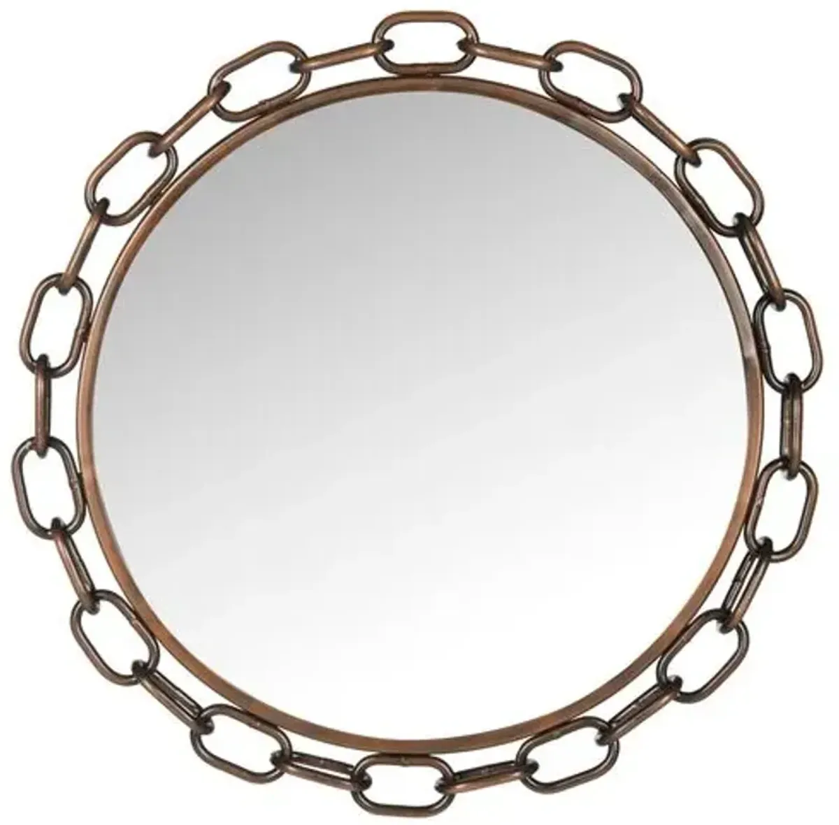 Atlantis 26" Chain Link Wall Mirror - Copper