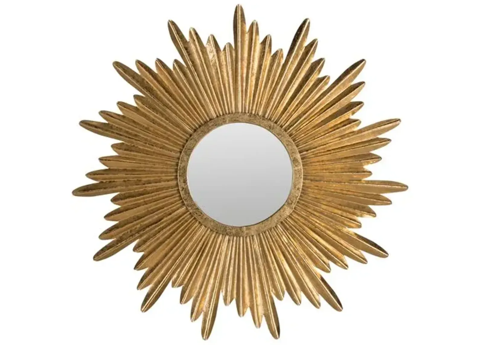 Josephine Sunburst Wall Mirror - Antique Gold