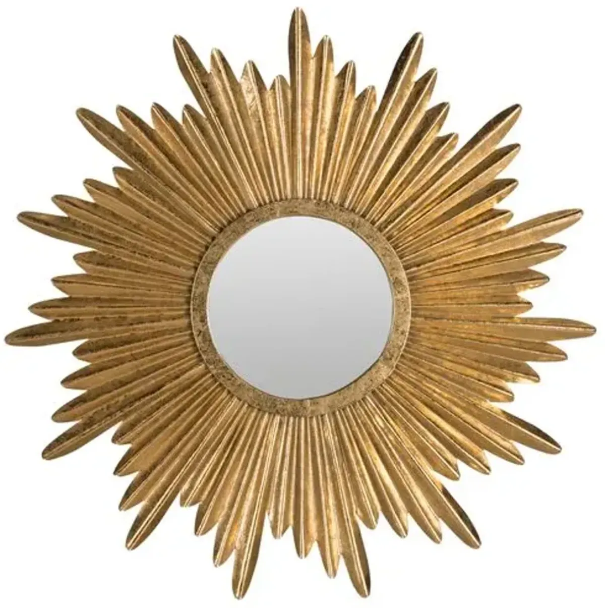 Josephine Sunburst Wall Mirror - Antique Gold