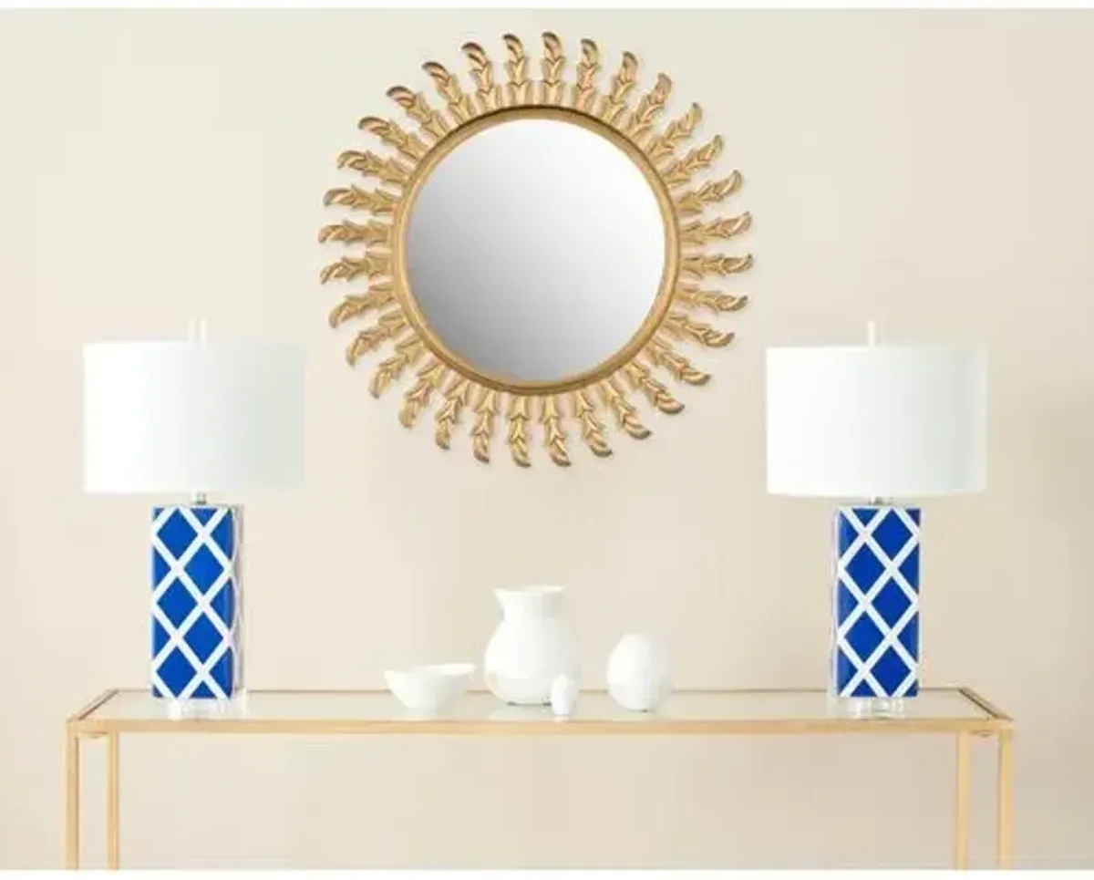 Inca Sun Wall Mirror - Gold