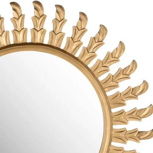 Inca Sun Wall Mirror - Gold