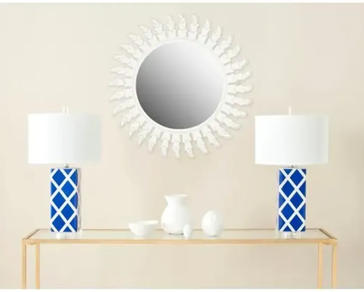 Inca Sun Wall Mirror - White