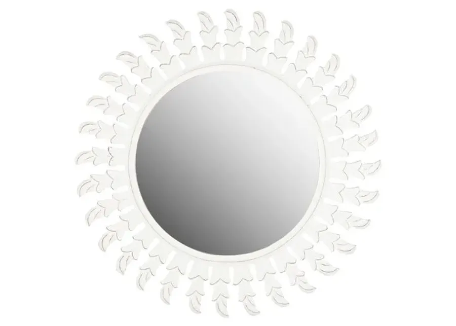 Inca Sun Wall Mirror - White