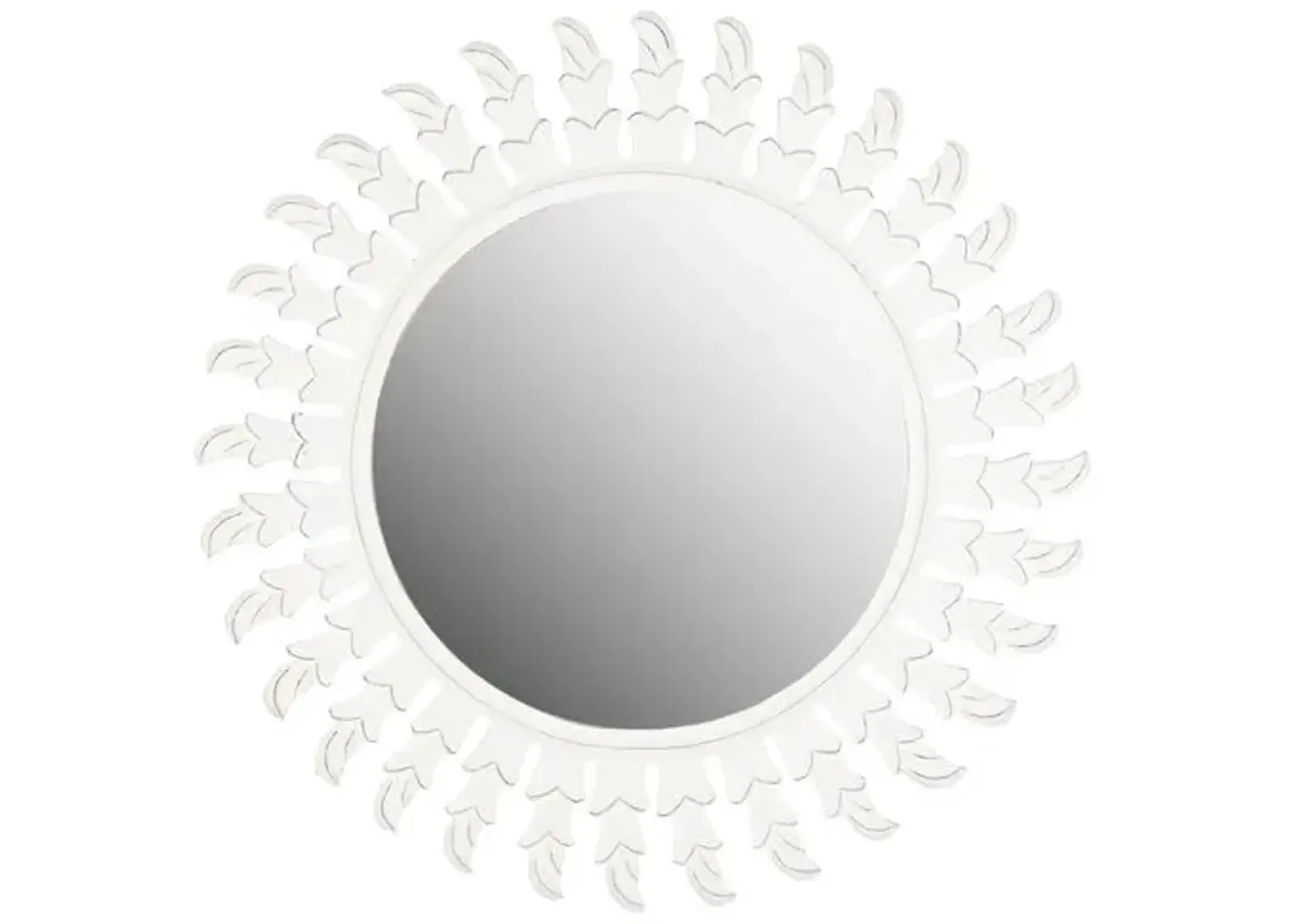 Inca Sun Wall Mirror - White