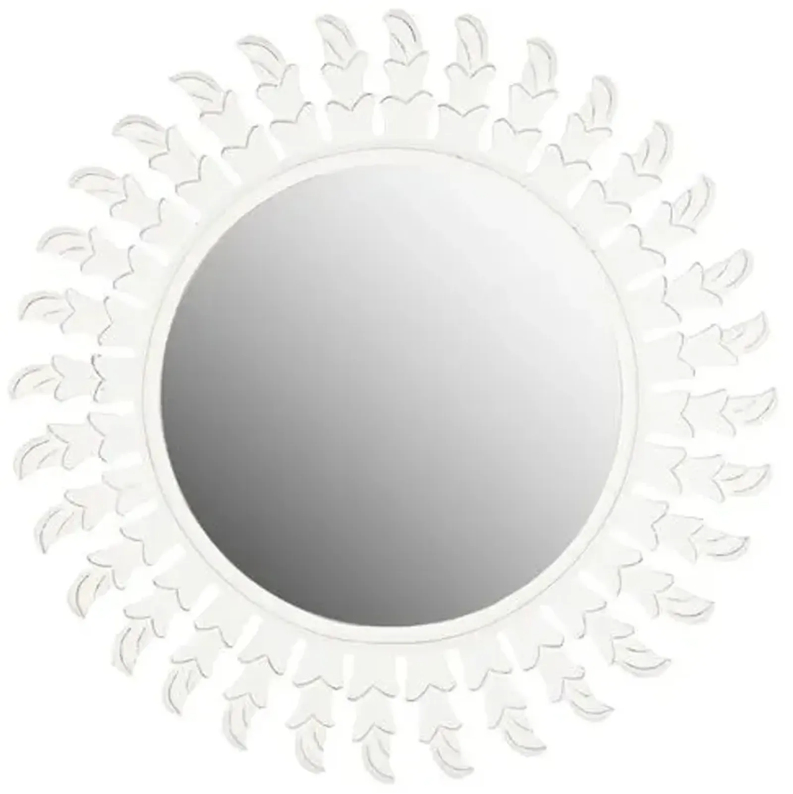 Inca Sun Wall Mirror - White