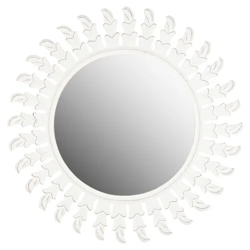 Inca Sun Wall Mirror - White