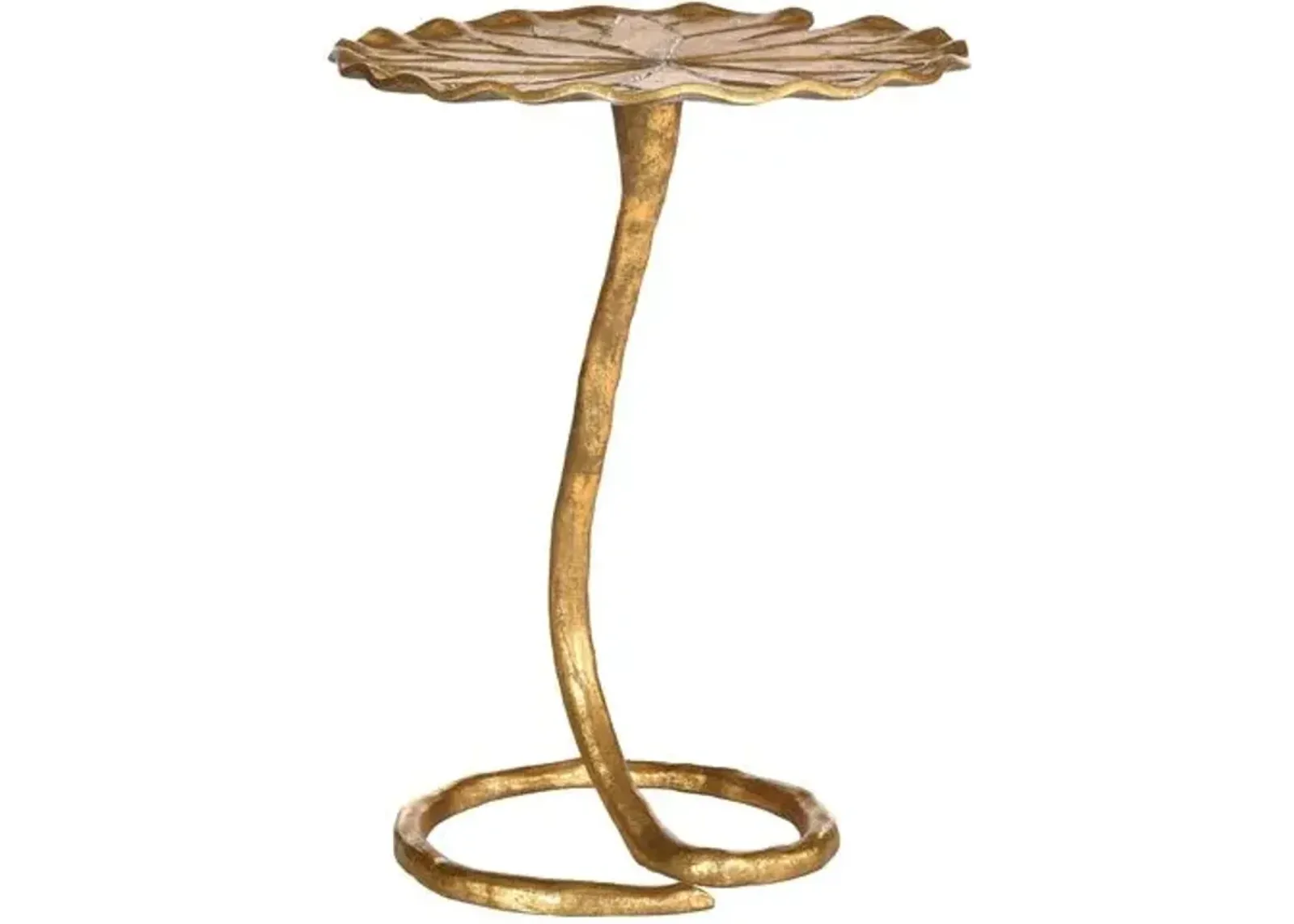 Mina Flower Side Table - Gold