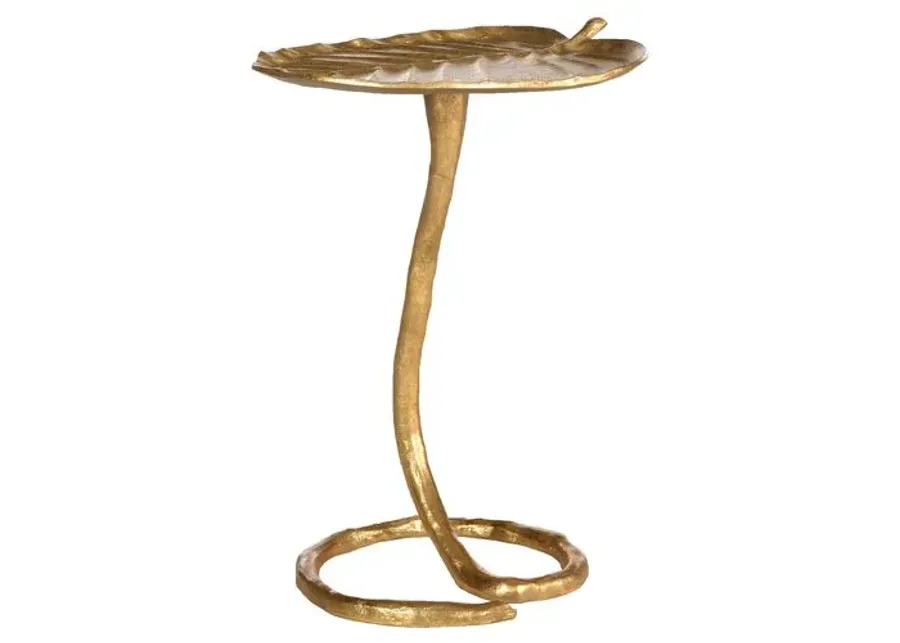 Mina Lily Pad Side Table - Gold