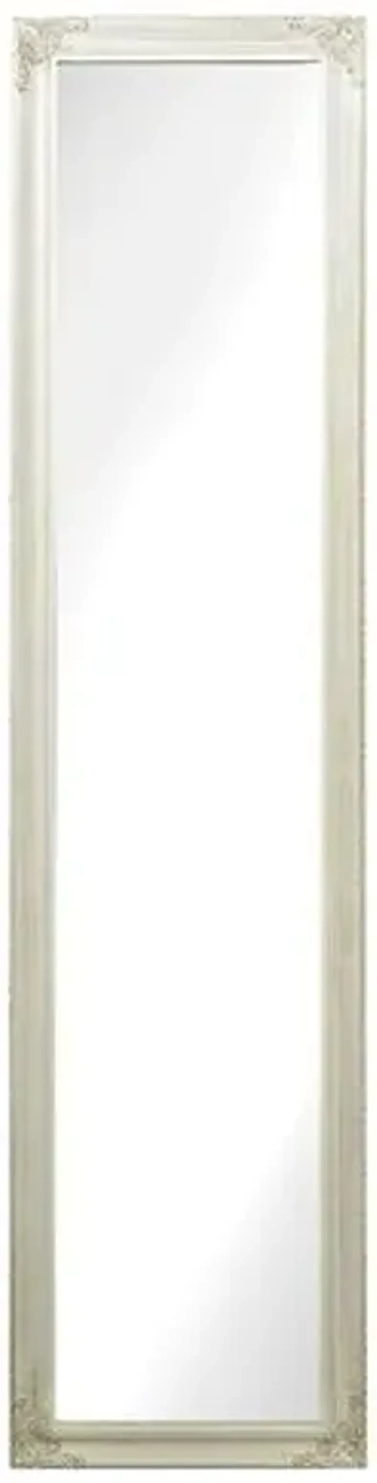 Debbie Floor Mirror - Antique White - Ivory