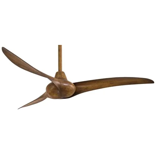 Aire Wave Ceiling Fan - Koa - 3 Blades - 3 Blades, Hardwired, Energy Efficient