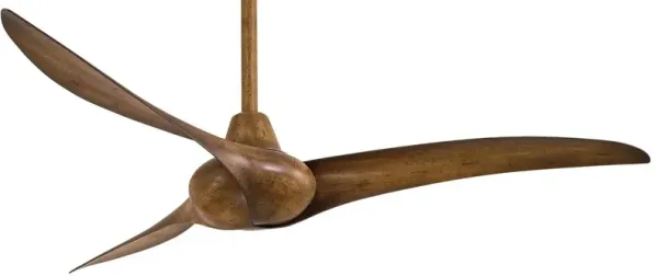 Aire Wave Ceiling Fan - Koa - 3 Blades - 3 Blades, Hardwired, Energy Efficient