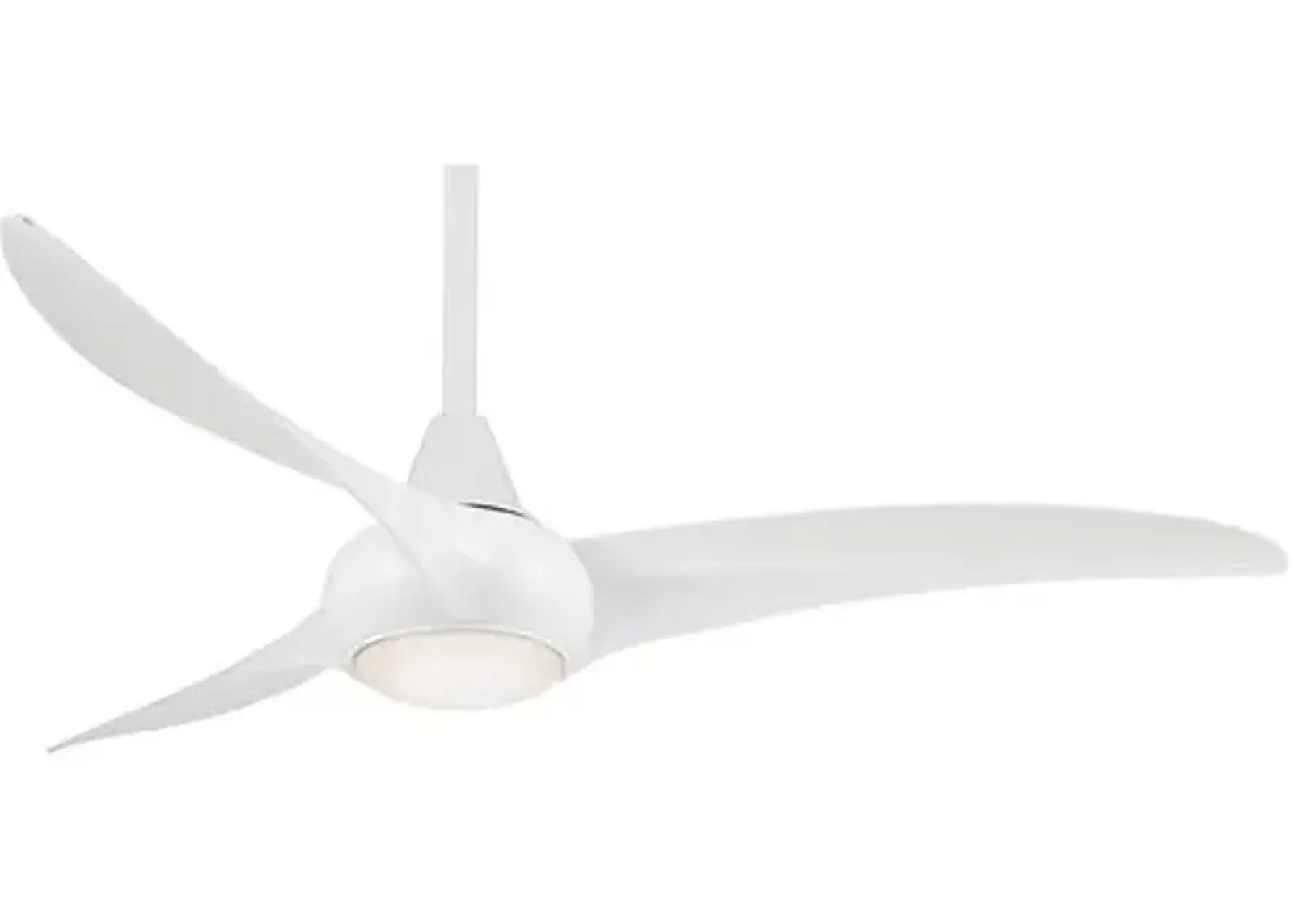 Aire Wave Ceiling Fan Light Fixture - White - 3 Blades - 3 Blades, Hardwired, Energy Efficient