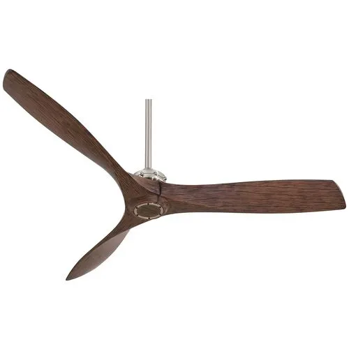 Aire Aviation Ceiling Fan - Nickel/Maple Stain - Brown - 3 Blades - 3 Blades, Hardwired, Energy Efficient