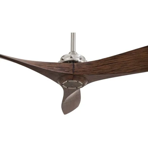 Aire Aviation Ceiling Fan - Nickel/Maple Stain - Brown - 3 Blades - 3 Blades, Hardwired, Energy Efficient