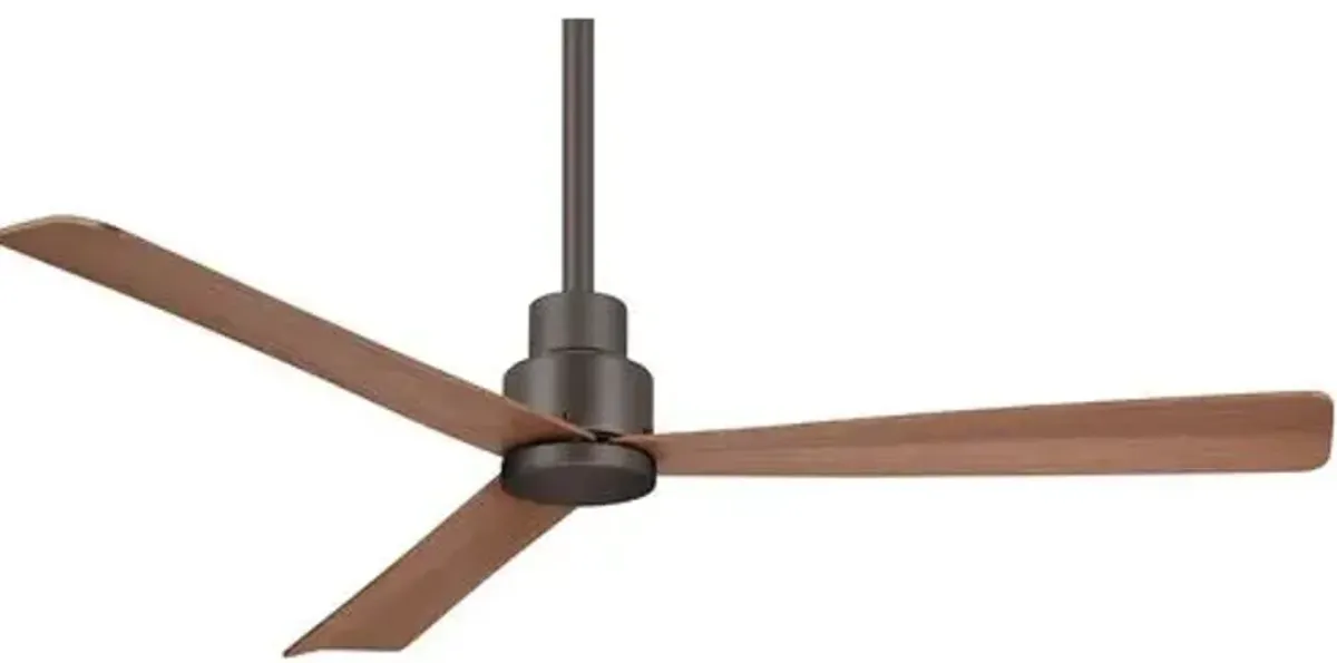 Simple Ceiling Fan - Oil-Rubbed Bronze - Brown - 3 Blades, Hardwired, Hand-Held Remote Control