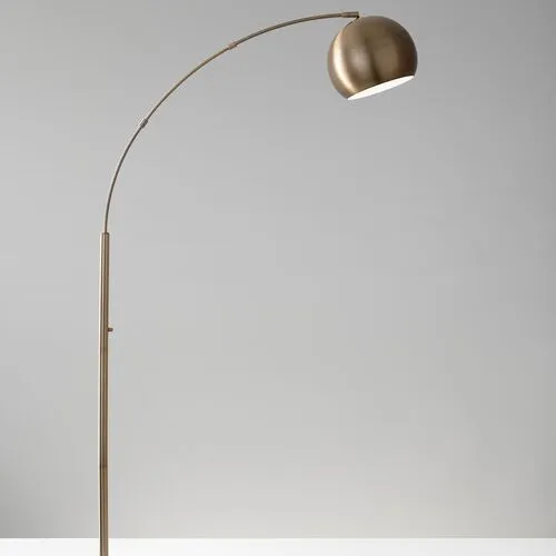 Carla Arc Lamp - Antique Brass - Gold