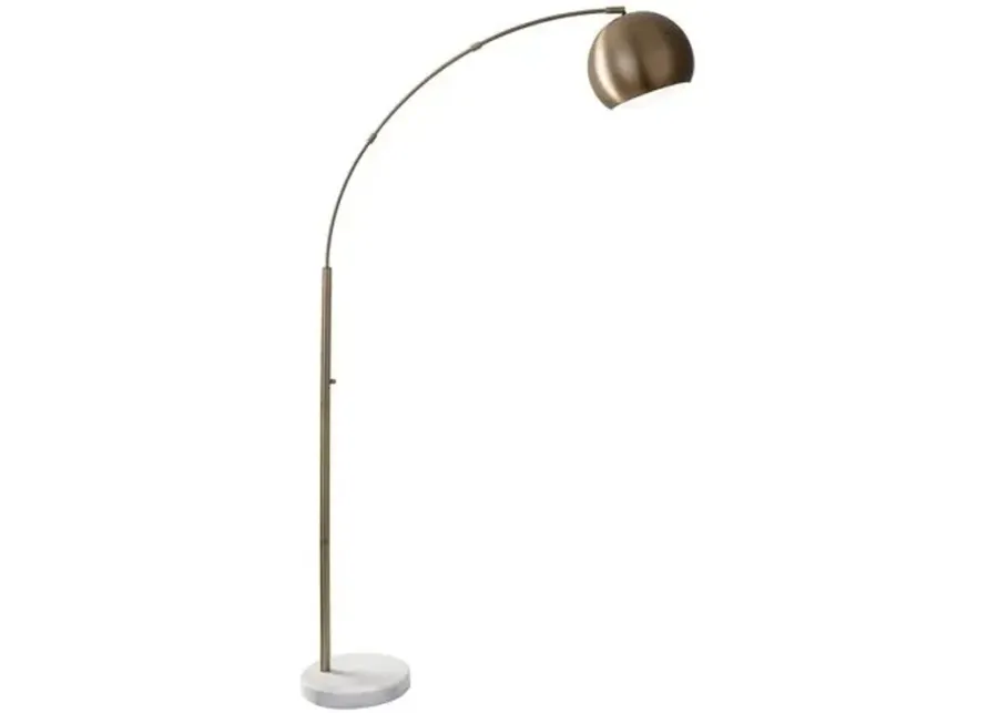 Carla Arc Lamp - Antique Brass - Gold