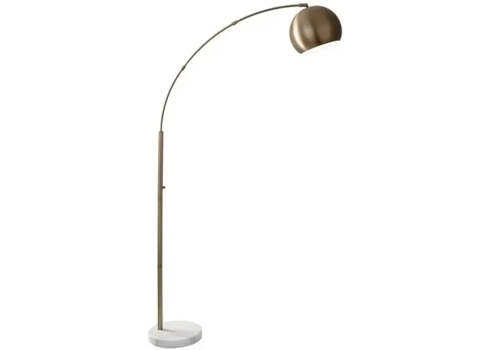 Carla Arc Lamp - Antique Brass - Gold