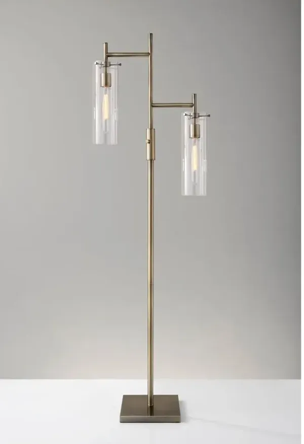 Zayden Floor Lamp - Antique Brass