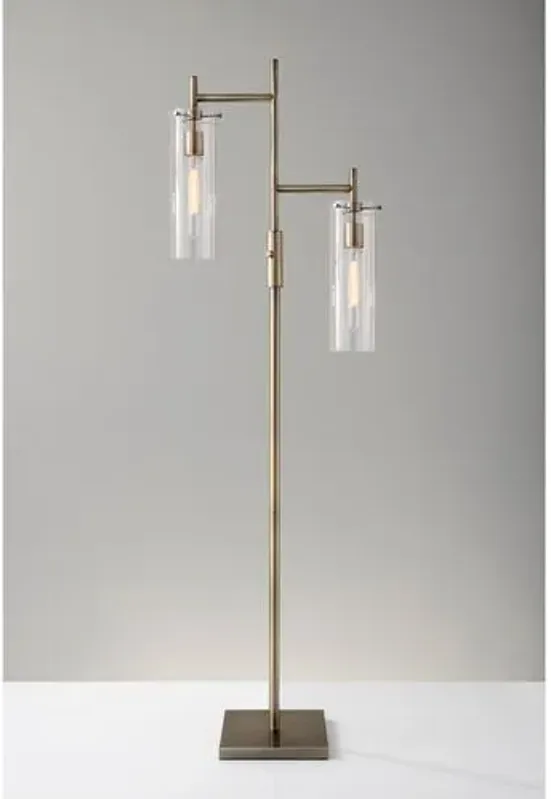 Zayden Floor Lamp - Antique Brass