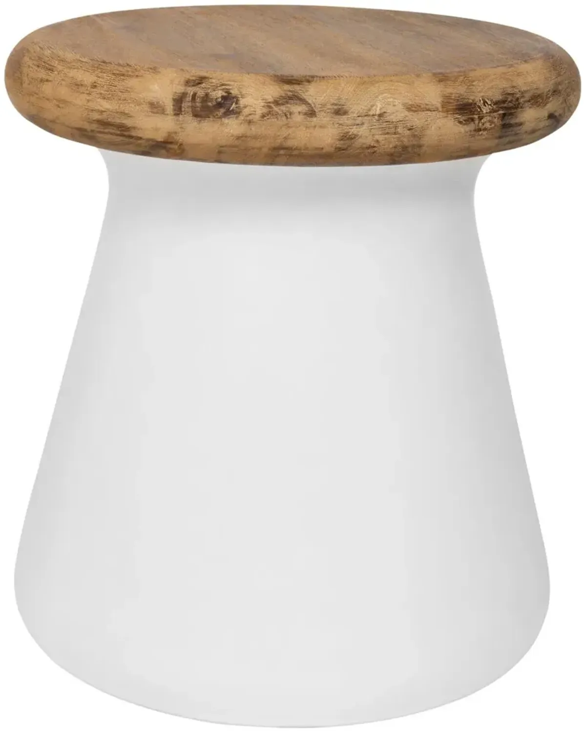 Oshie Outdoor Side Table, Ivory
