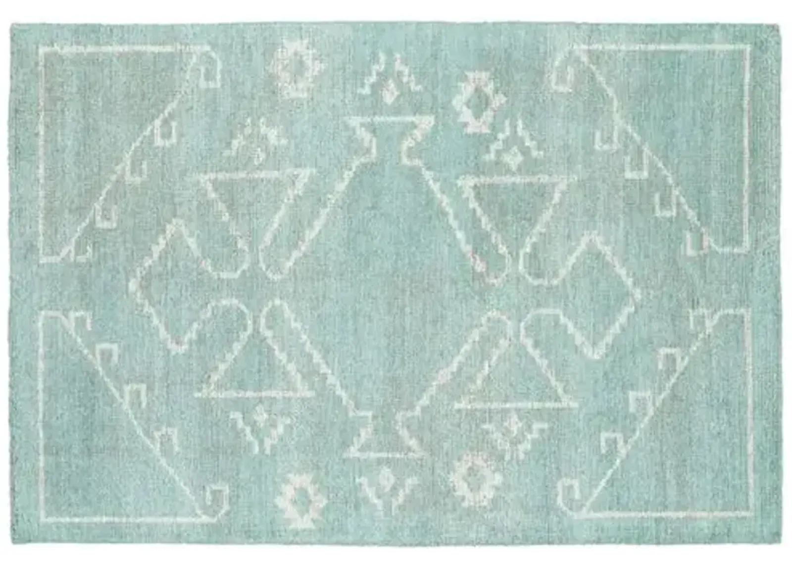 Conner Rug - Mint/Ivory - Blue - Blue