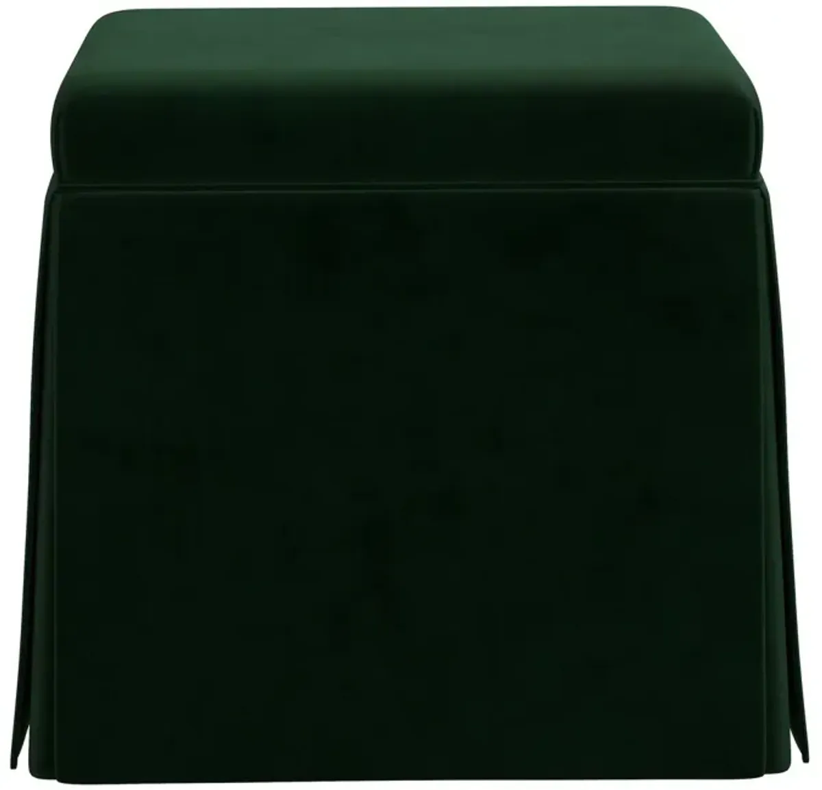 Anne Velvet Skirted Storage Ottoman