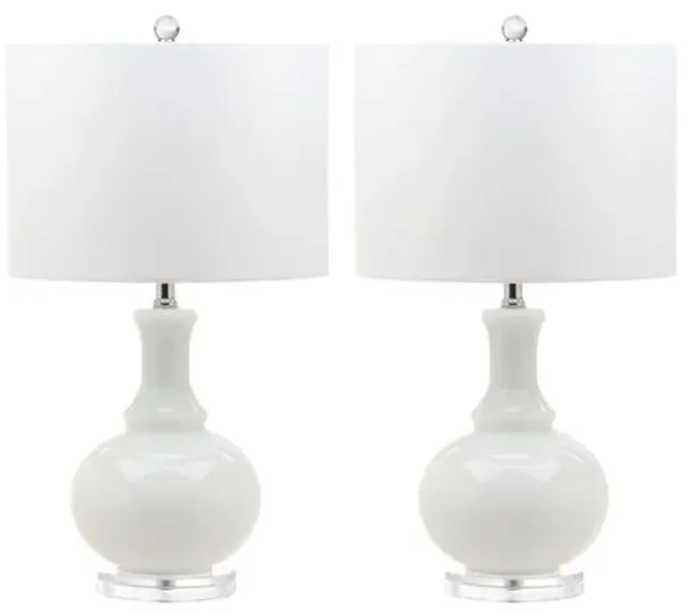 Set of 2 Myron Table Lamps - White