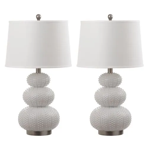 Set of 2 Cantino Table Lamps - White