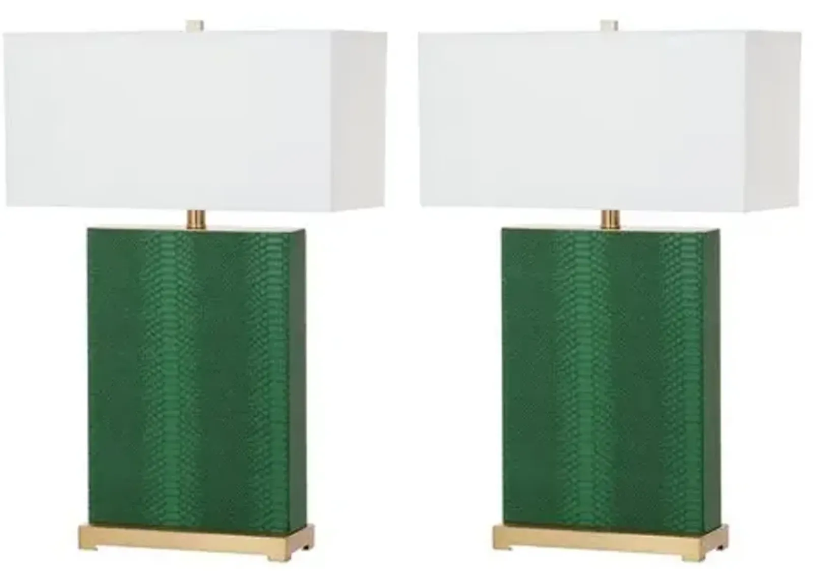 Set of 2 Caceda Table Lamps - Green