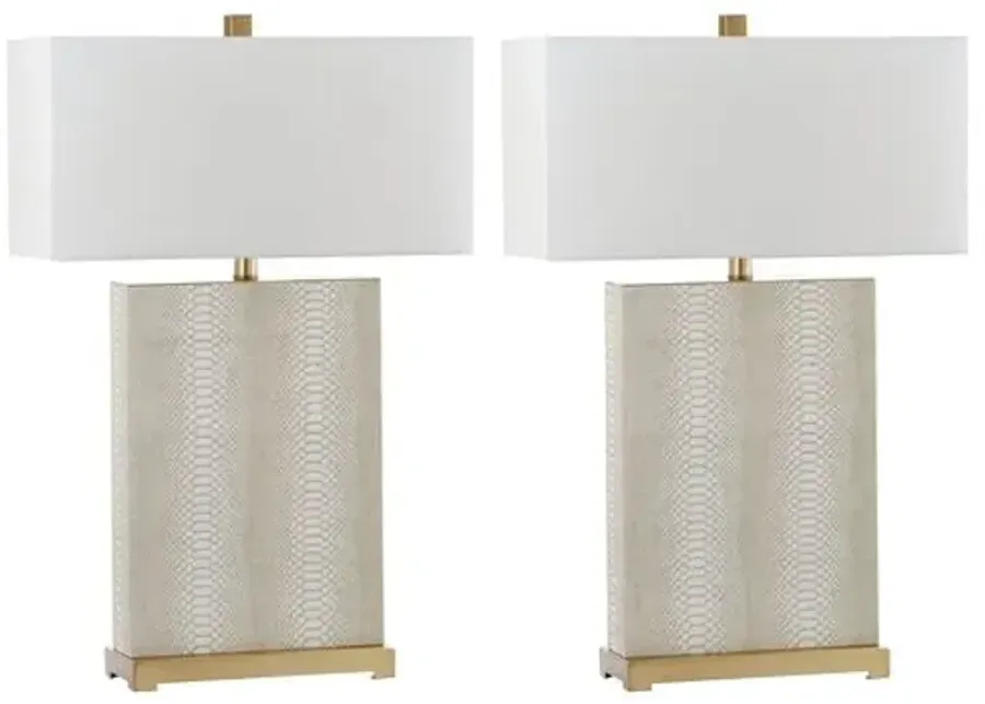 Set of 2 Caceda Table Lamps - Beige