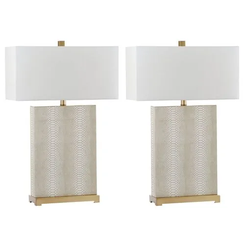 Set of 2 Caceda Table Lamps - Beige