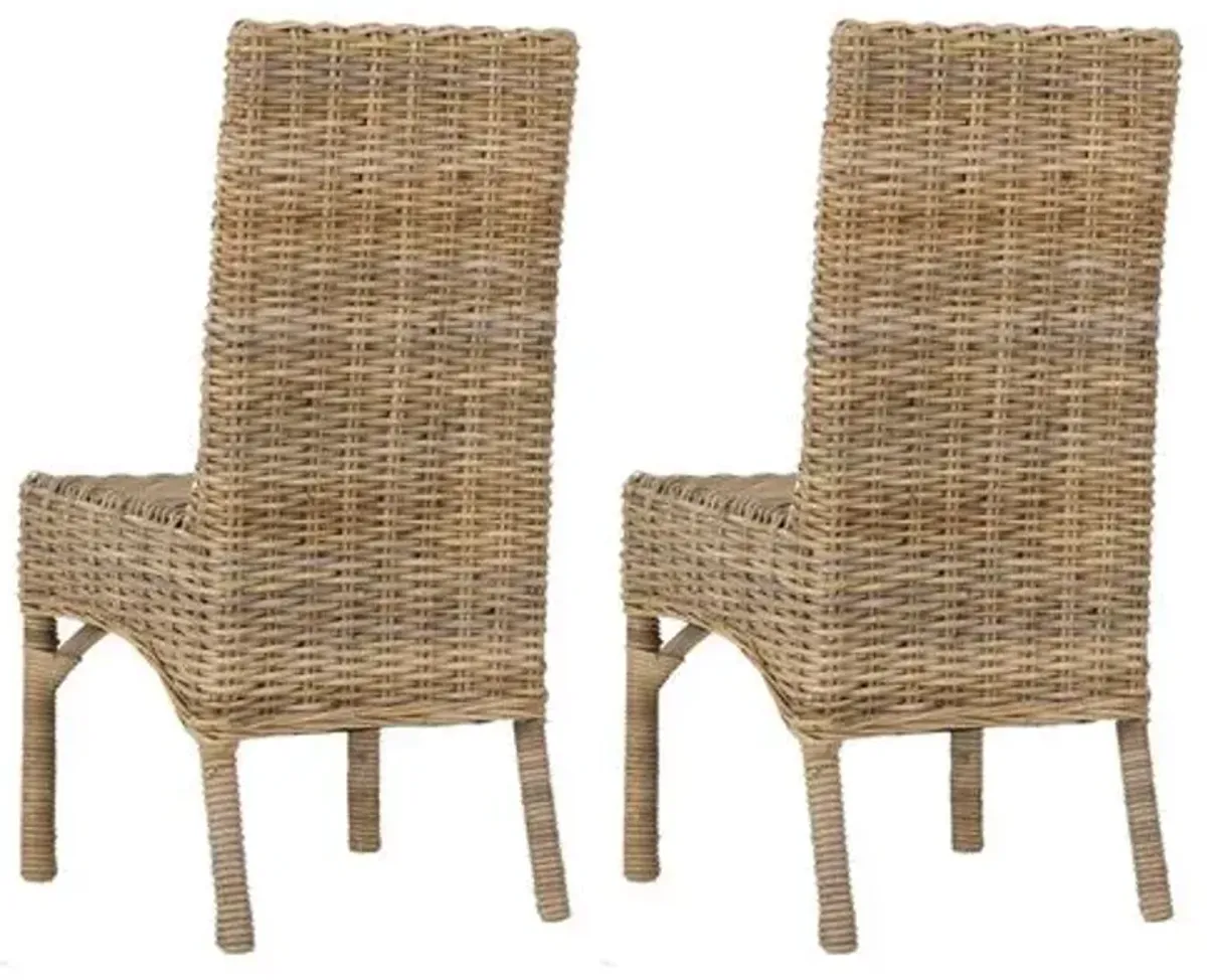 Set of 2 Murphy Side Chairs - Taupe - Brown