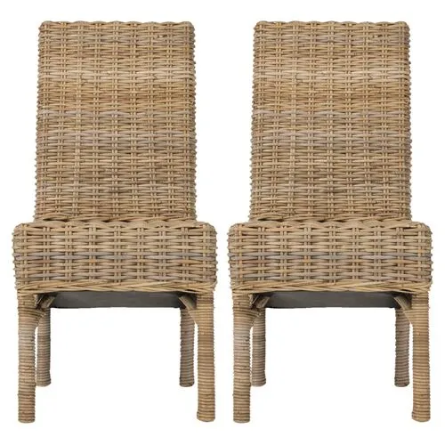 Set of 2 Murphy Side Chairs - Taupe - Brown