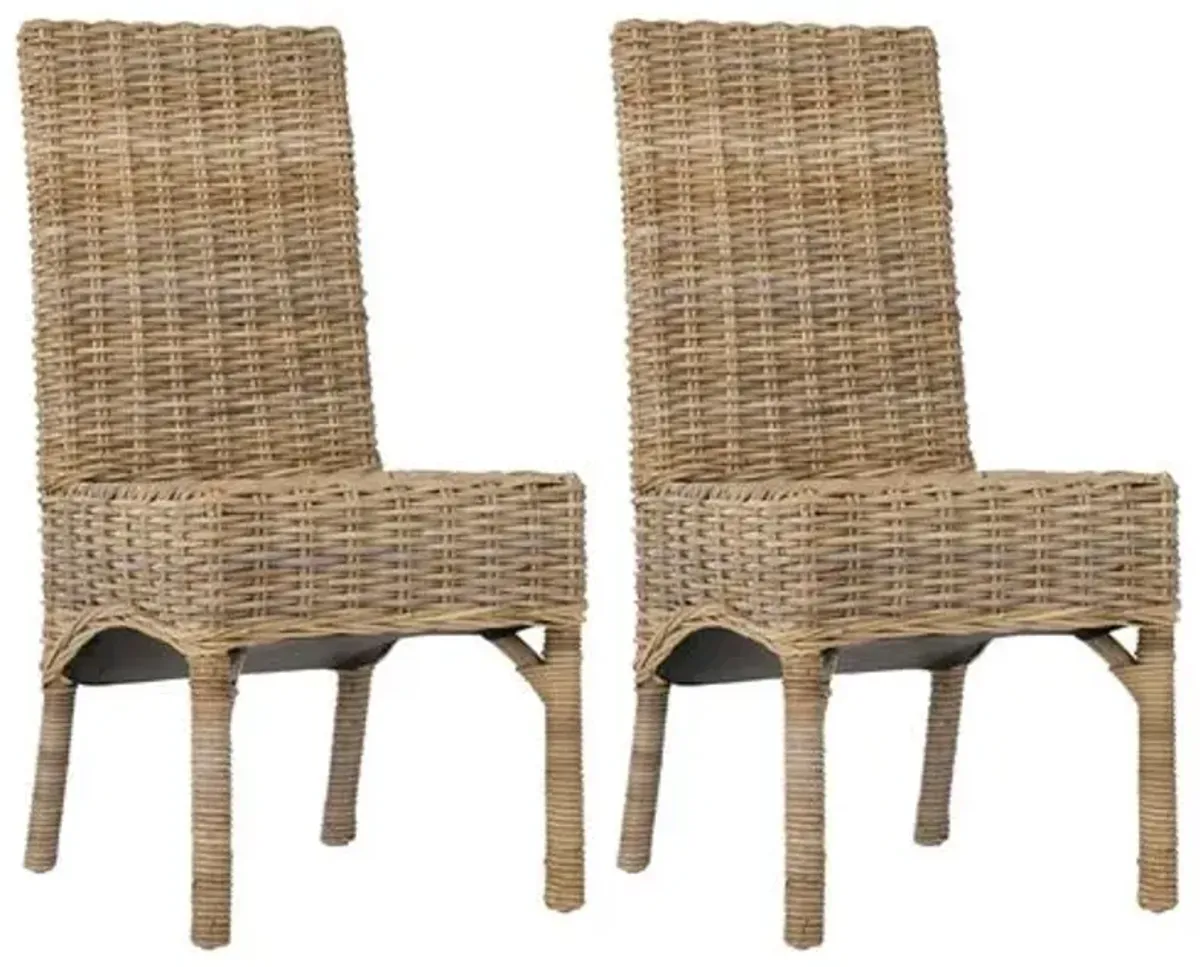 Set of 2 Murphy Side Chairs - Taupe - Brown