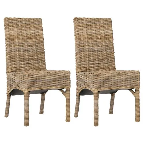 Set of 2 Murphy Side Chairs - Taupe - Brown