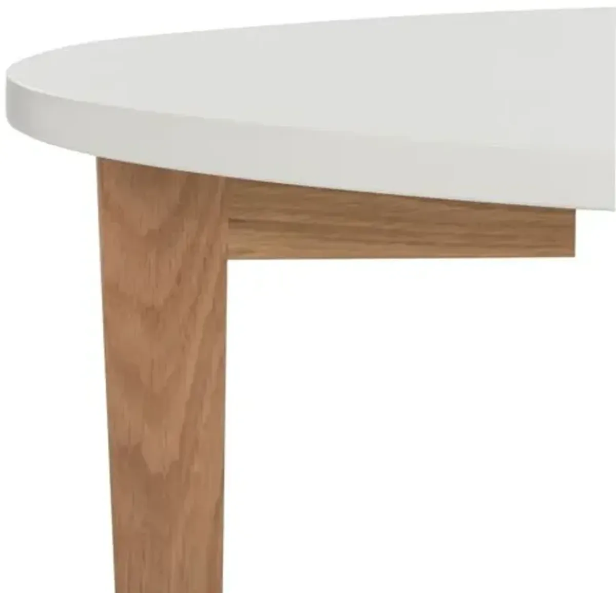 Mikel Oval Coffee Table - White