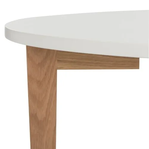 Mikel Oval Coffee Table - White