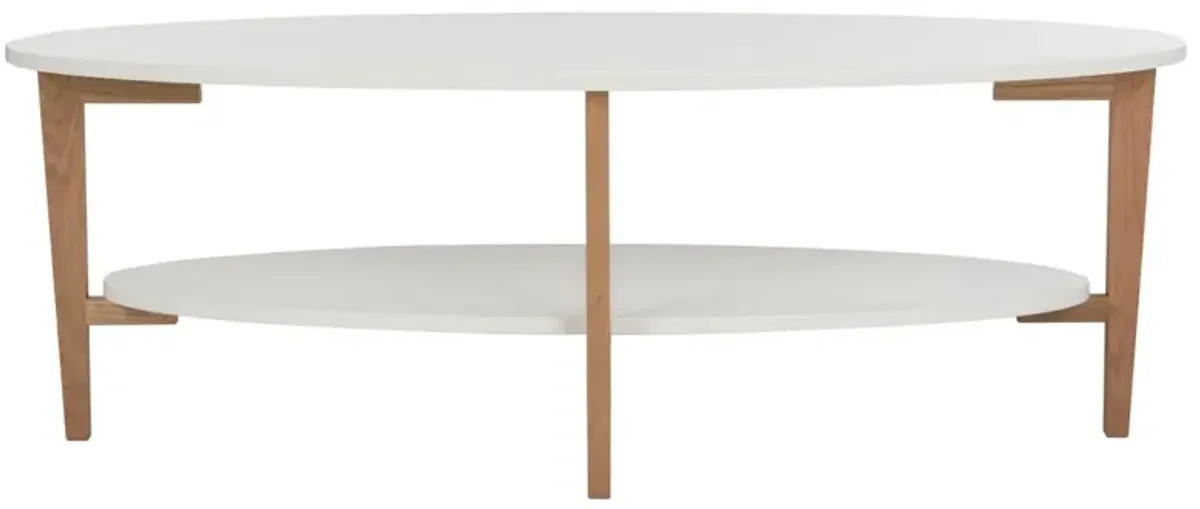 Mikel Oval Coffee Table, White