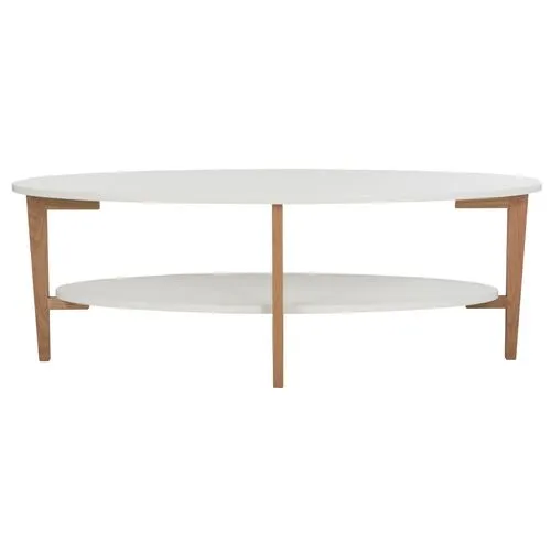 Mikel Oval Coffee Table - White